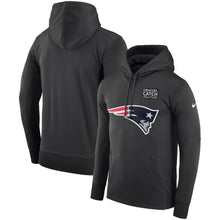 Load image into Gallery viewer, Men's New England Patriots Anthracite Crucial Catch Performance Hoodie Super Bowl