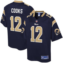 Load image into Gallery viewer, BRANDIN COOKS LOS ANGELES RAMS SUPER BOWL NFL PRO LINE PLAYER JERSEY – NAVY