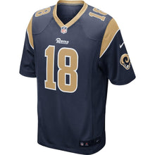 Load image into Gallery viewer, COOPER KUPP LOS ANGELES RAMS SUPER BOWL YOUTH PLAYER GAME JERSEY – NAVY 2018/2019