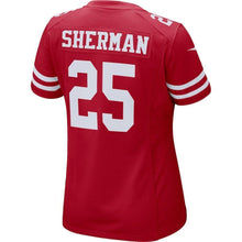 Load image into Gallery viewer, Richard Sherman San Francisco 49ers Women's Game Jersey– Scarlet 2018/2019
