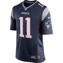 Load image into Gallery viewer, Ulian Edelman New England Patriots Game Jersey - Navy Blue 2018/2019 Super Bowl