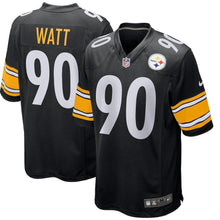 Load image into Gallery viewer, T.J. Watt Pittsburgh Steelers Game Jersey - Black 2018/2019