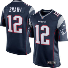 Load image into Gallery viewer, Tom Brady New England Patriots Game Jersey - Navy Blue/Silver 2018/2019