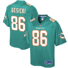 Load image into Gallery viewer, Mike Gesicki Miami Dolphins NFL Youth Player Jersey – Aqua 2018/2019