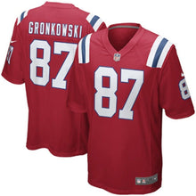 Load image into Gallery viewer, Rob Gronkowski New England Patriots Alternate Game Jersey - Red Super Bowl