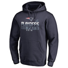 Load image into Gallery viewer, New England Patriots 2018 NFL Playoffs Bound Coin Toss Pullover Hoodie – Navy Super Bowl