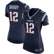 Load image into Gallery viewer, Tom Brady New England Patriots Girls Youth Game Jersey - Navy 2018/2019 Super Bowl