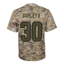 Load image into Gallery viewer, TODD GURLEY II LOS ANGELES RAMS SUPER BOWL YOUTH SALUTE TO SERVICE GAME JERSEY - CAMO 2018/2019