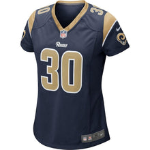 Load image into Gallery viewer, TODD GURLEY II LOS ANGELES RAMS SUPER BOWL WOMEN'S GAME PLAYER JERSEY- NAVY