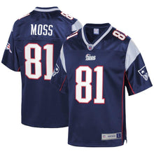 Load image into Gallery viewer, Randy Moss New England Patriots Pro Line Retired Player Jersey – Navy 2018/2019