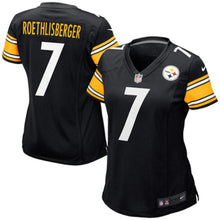 Load image into Gallery viewer, Ben Roethlisberger Pittsburgh Steelers Women's Game Jersey - Black 2018/2019