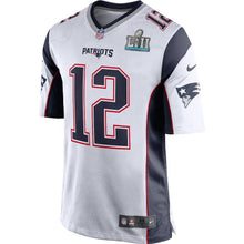 Load image into Gallery viewer, Tom Brady New England Patriots White Super Bowl LII Bound Game Jersey 2019