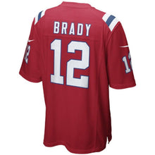 Load image into Gallery viewer, Tom Brady New England Patriots Alternate Game Jersey - Red Super Bowl