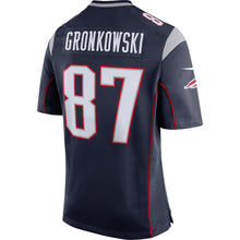 Load image into Gallery viewer, Rob Gronkowski New England Patriots Navy Super Bowl LII Bound Game Jersey 2019