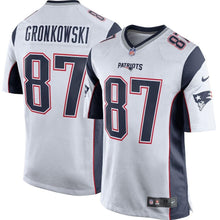 Load image into Gallery viewer, Rob Gronkowski New England Patriots Youth Game Jersey - White Super Bowl