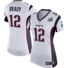Load image into Gallery viewer, Tom Brady New England Patriots Women's White Super Bowl LII Bound Game Jersey 2018