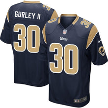 Load image into Gallery viewer, TODD GURLEY II LOS ANGELES RAMS SUPER BOWL YOUTH GAME JERSEY - NAVY 2018/2019