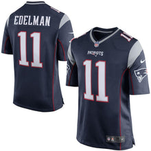 Load image into Gallery viewer, Ulian Edelman New England Patriots Game Jersey - Navy Blue 2018/2019 Super Bowl
