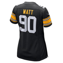 Load image into Gallery viewer, T.J. Watt Pittsburgh Steelers Women's Game Jersey – Black 2018/2019