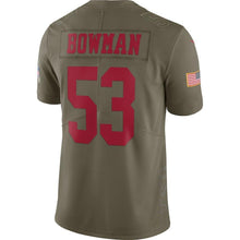 Load image into Gallery viewer, NaVorro Bowman San Francisco 49ers Salute To Service Limited Jersey - Olive 2018/2019