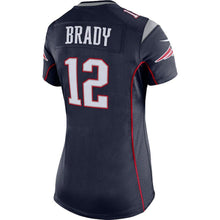 Load image into Gallery viewer, Tom Brady New England Patriots Women's Navy Super Bowl LII Bound Game Jersey 2018 Super Bowl