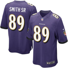 Load image into Gallery viewer, Youth Baltimore Ravens Steve Smith Sr Nike Purple Team Color Game Jersey