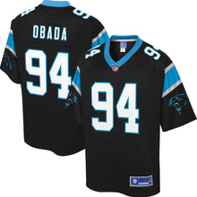 Load image into Gallery viewer, Youth Carolina Panthers Efe Obada NFL Pro Line Black Player Jersey