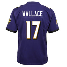 Load image into Gallery viewer, Youth Baltimore Ravens Mike Wallace Nike Purple Game Jersey