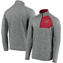 Load image into Gallery viewer, Men's Arizona Cardinals NFL Pro Line by Fanatics Branded Heathered Charcoal Static Synthetic Quarter-Zip Pullover Jacket