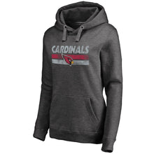 Load image into Gallery viewer, Women's Arizona Cardinals NFL Pro Line by Fanatics Branded Charcoal Plus Sizes First String Pullover Hoodie