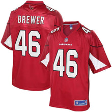 Load image into Gallery viewer, Youth Arizona Cardinals Aaron Brewer NFL Pro Line Cardinal Team Color Player Jersey