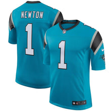 Load image into Gallery viewer, Youth Carolina Panthers Cam Newton Nike Black/Blue Classic Limited Player Jersey