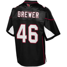 Load image into Gallery viewer, Youth Arizona Cardinals Aaron Brewer NFL Pro Line Black Alternate Player Jersey