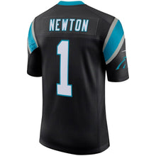 Load image into Gallery viewer, Youth Carolina Panthers Cam Newton Nike Black/Blue Classic Limited Player Jersey