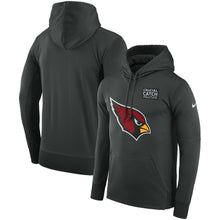 Load image into Gallery viewer, Men's Arizona Cardinals Nike Anthracite Crucial Catch Performance Hoodie