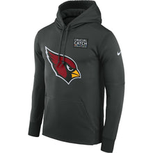 Load image into Gallery viewer, Men's Arizona Cardinals Nike Anthracite Crucial Catch Performance Hoodie