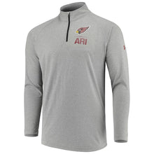 Load image into Gallery viewer, Men's Arizona Cardinals Under Armour Heathered Gray Combine Authentic Lockup Tech Quarter-Zip Jacket