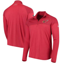 Load image into Gallery viewer, Men's Arizona Cardinals Under Armour Cardinal Combine Authentic Novelty Tech Quarter-Zip Pullover Jacket