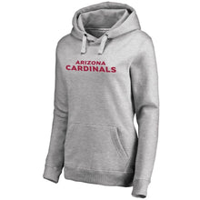 Load image into Gallery viewer, Women's Arizona Cardinals NFL Pro Line Ash Personalized Backer Pullover Hoodie