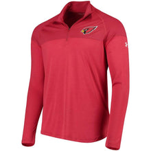 Load image into Gallery viewer, Men's Arizona Cardinals Under Armour Cardinal Combine Authentic Novelty Tech Quarter-Zip Pullover Jacket