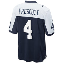 Load image into Gallery viewer, Youth Dallas Cowboys Dak Prescott Nike Navy Throwback Game Jersey