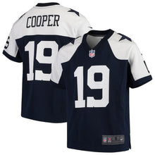 Load image into Gallery viewer, Youth Dallas Cowboys Amari Cooper Nike Navy/White Throwback Game Jersey
