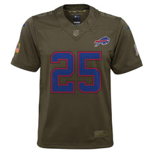 Load image into Gallery viewer, Youth Buffalo Bills LeSean McCoy Nike Olive Salute to Service Game Jersey