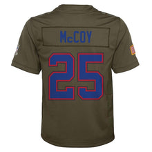 Load image into Gallery viewer, Youth Buffalo Bills LeSean McCoy Nike Olive Salute to Service Game Jersey