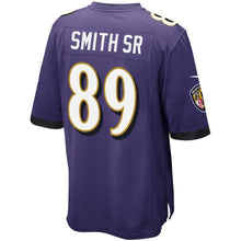 Load image into Gallery viewer, Youth Baltimore Ravens Steve Smith Sr Nike Purple Team Color Game Jersey