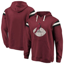 Load image into Gallery viewer, Men's Arizona Cardinals NFL Pro Line by Fanatics Branded Cardinal True Classics Retro Stripe Pullover Hoodie