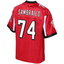 Load image into Gallery viewer, Youth Atlanta Falcons Ty Sambrailo NFL Pro Line Red Team Color Player Jersey