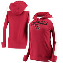 Load image into Gallery viewer, Women's Arizona Cardinals NFL Pro Line by Fanatics Branded Cardinal/White Iconic Fleece Pullover Hoodie