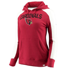 Load image into Gallery viewer, Women's Arizona Cardinals NFL Pro Line by Fanatics Branded Cardinal/White Iconic Fleece Pullover Hoodie