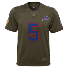 Load image into Gallery viewer, Youth Buffalo Bills Tyrod Taylor Nike Olive Salute to Service Game Jersey